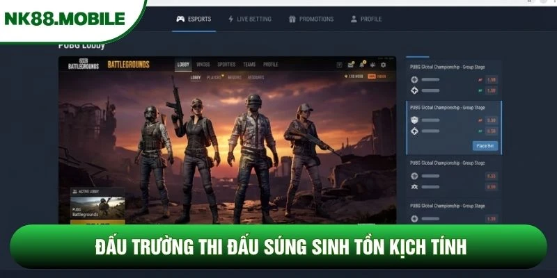 Đấu trường thi đấu súng sinh tồn kịch tính